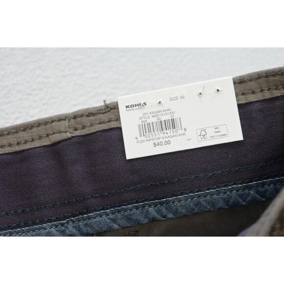 Sonoma Cargo Shorts Flex Ripstop Brown Rugged Khaki Chinos Mens Size 46 NWT - Picture 6 of 8